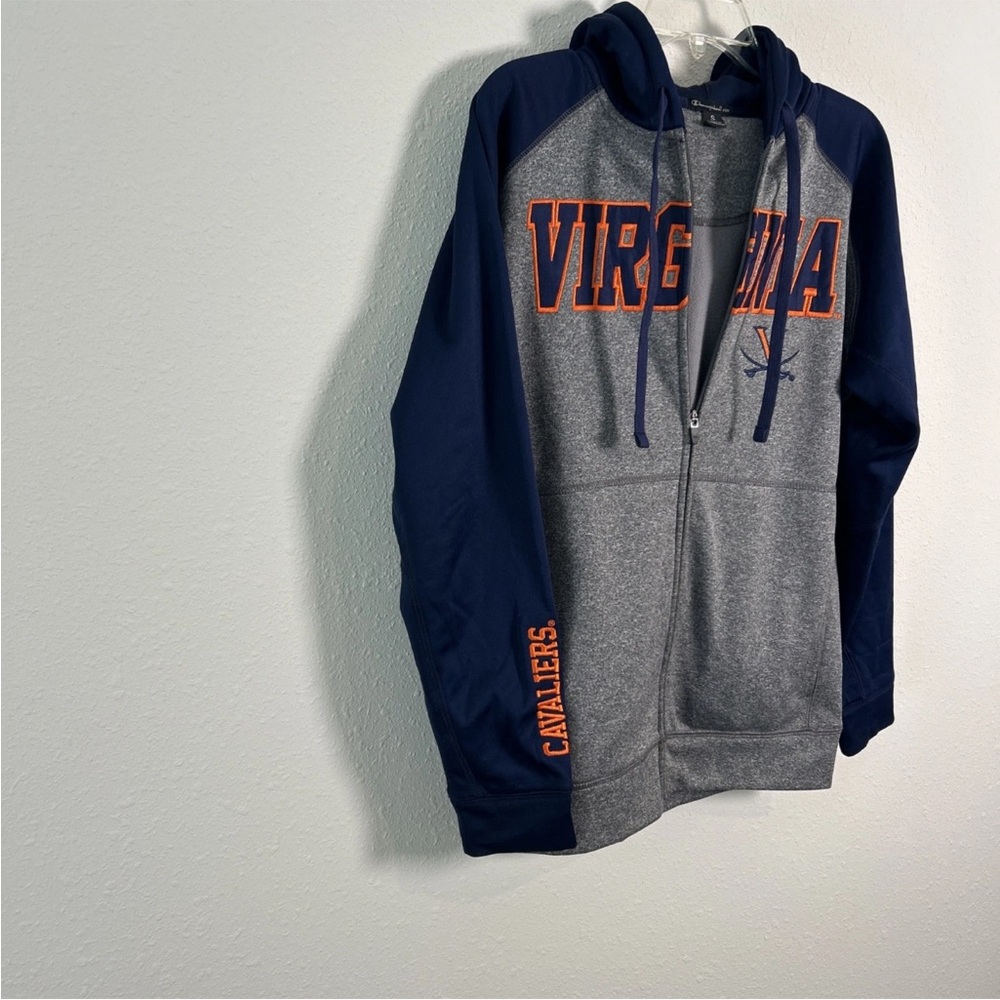 University Of Virginia Cavaliers Champion Elite Full Zip Embroidered Hoodie Sz S - Picture 10 of 15